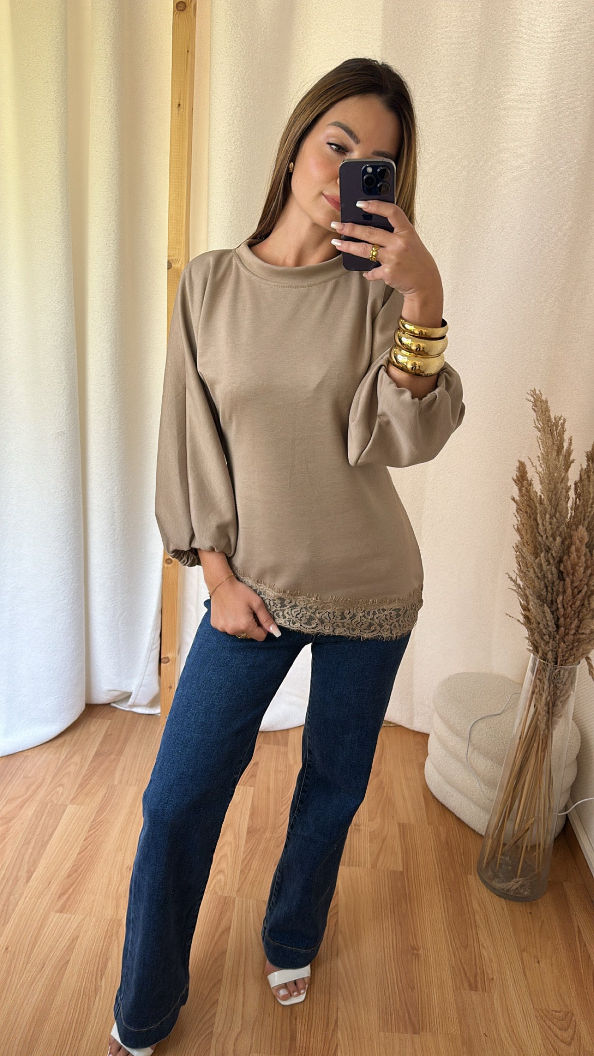 Haut « Dénia » Taupe