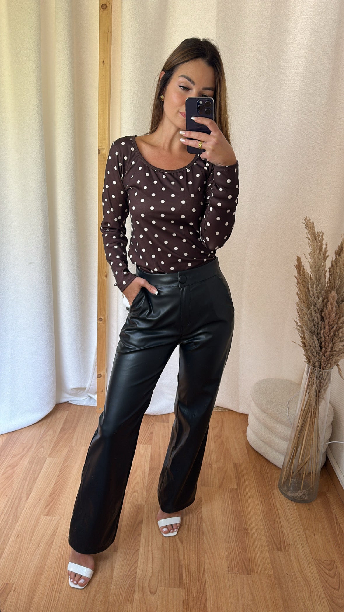 Pantalon simili « droit »