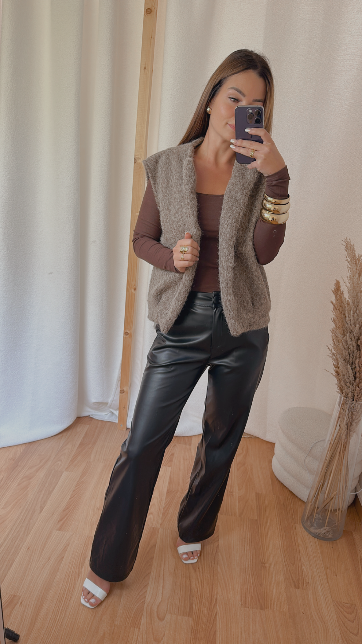 Veste gilet « Mali » taupe