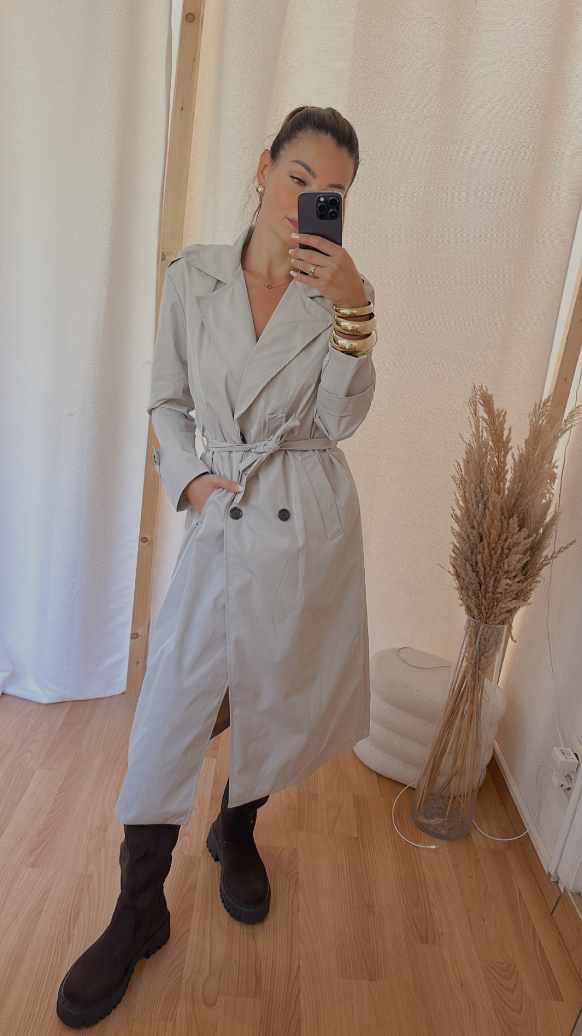 Trench  « long  » beige