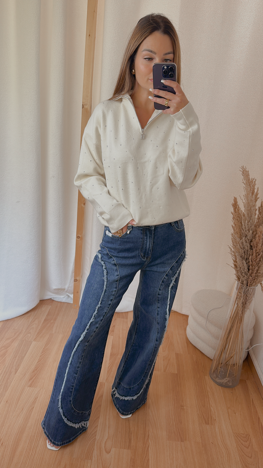 Pull « Marie » blanc