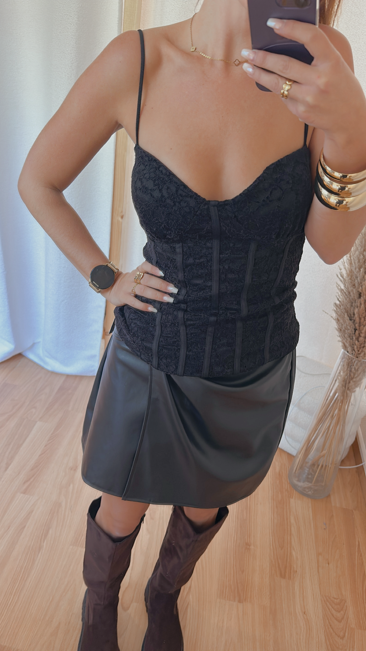Blouse « bustier »  noir