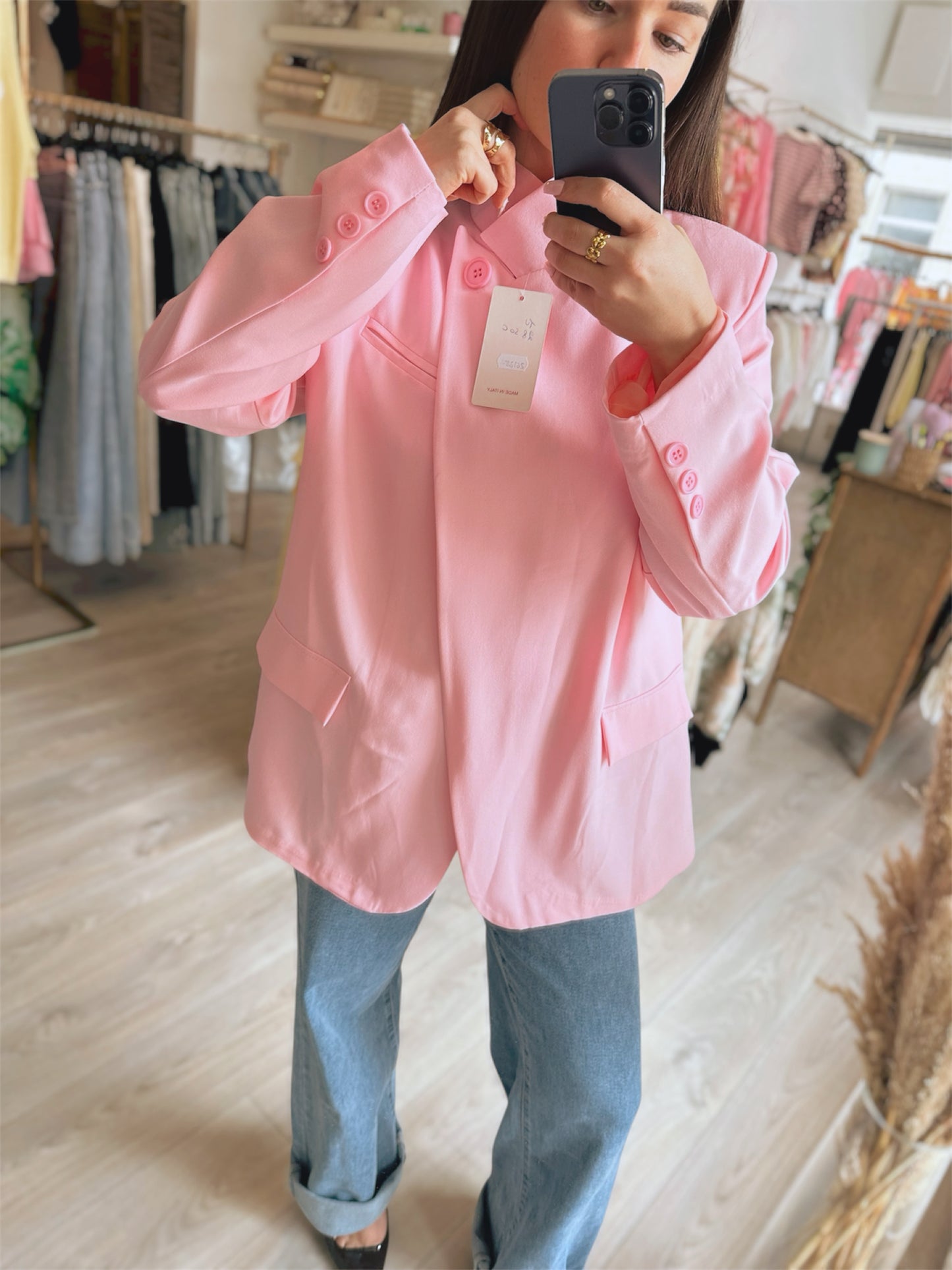 Blazer Asymétrique  - Rose
