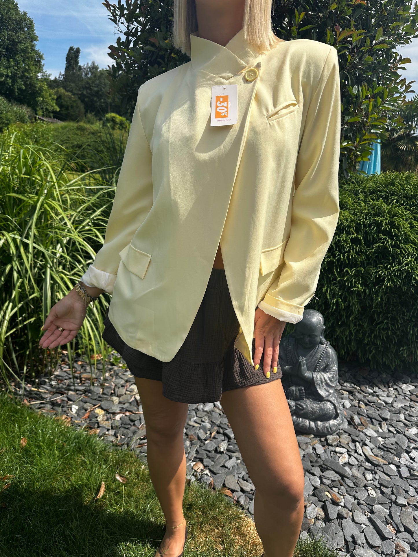 Blazer « Asymétrique » Jaune