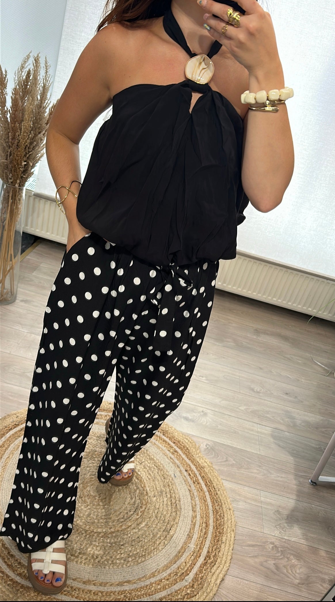 Top « boule » Noir