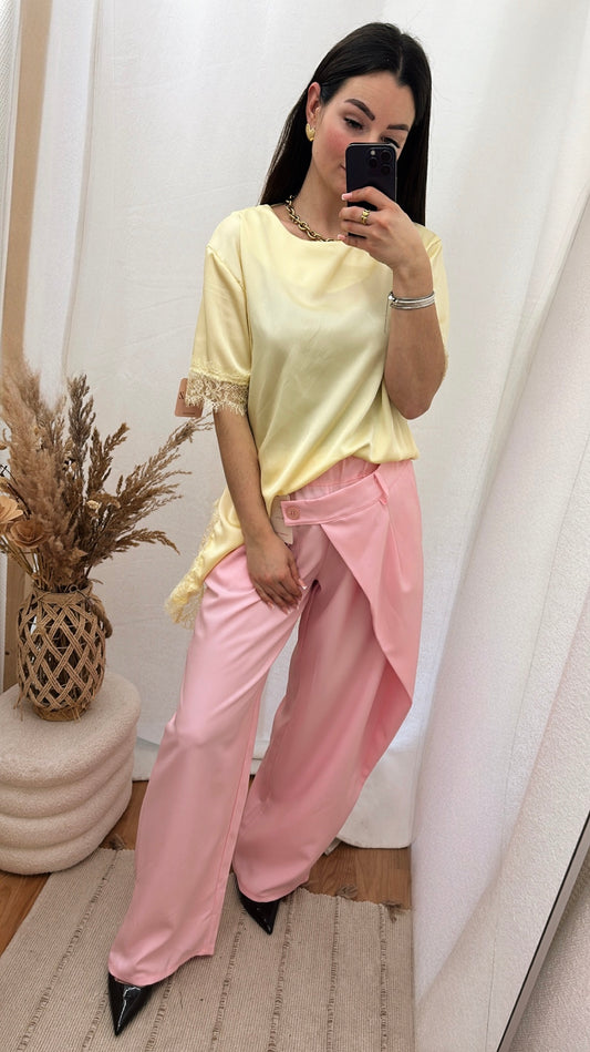 Haut satin - Jaune