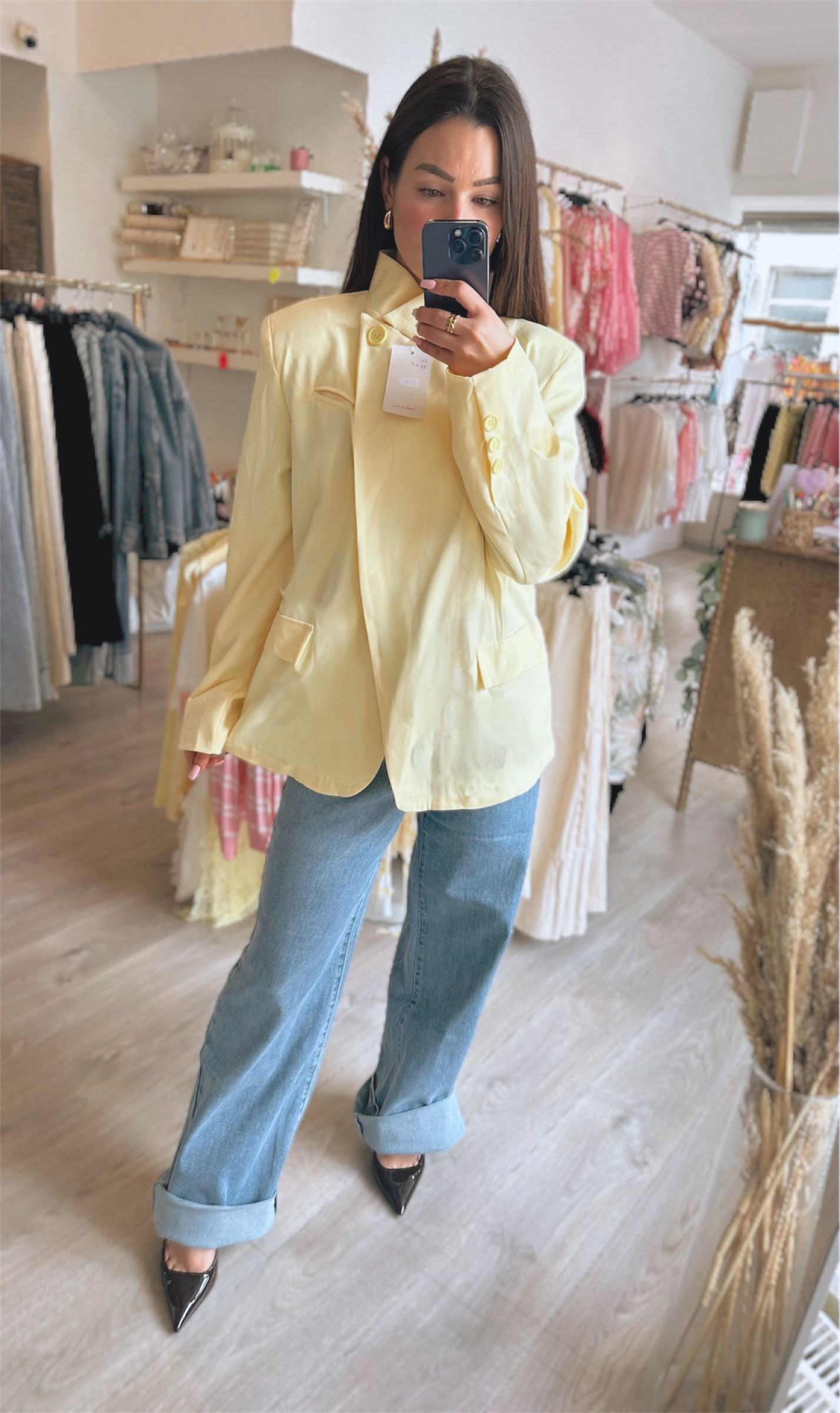 Blazer Asymétrique  - Jaune