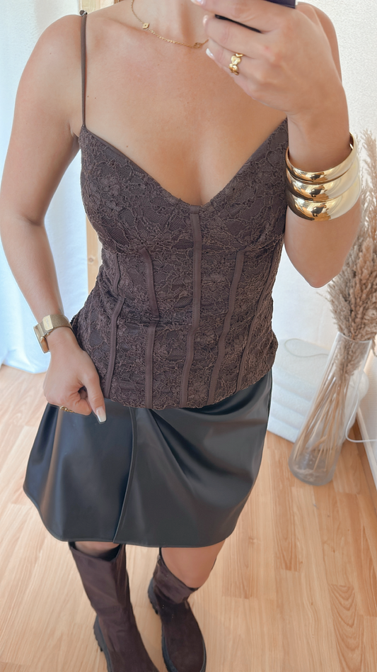 Blouse « bustier »  choco