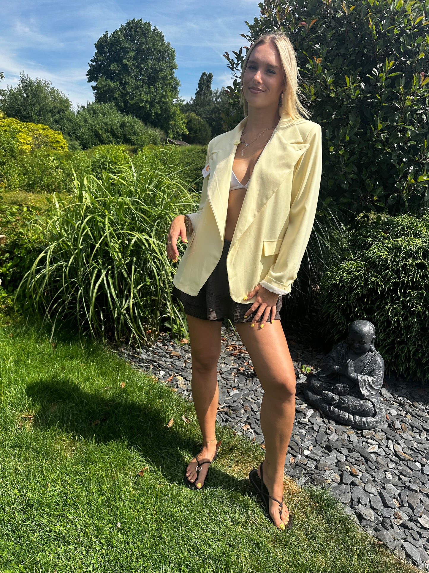 Blazer « Asymétrique » Jaune