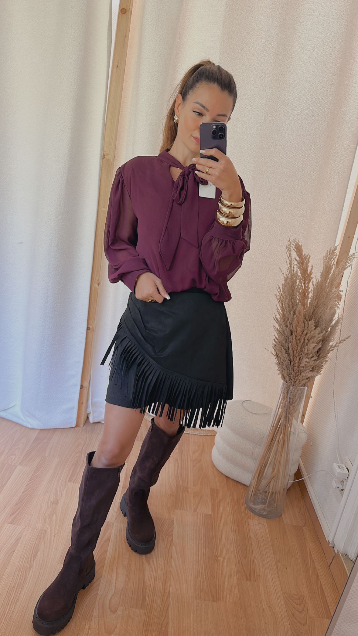 Jupe « Franges » noir