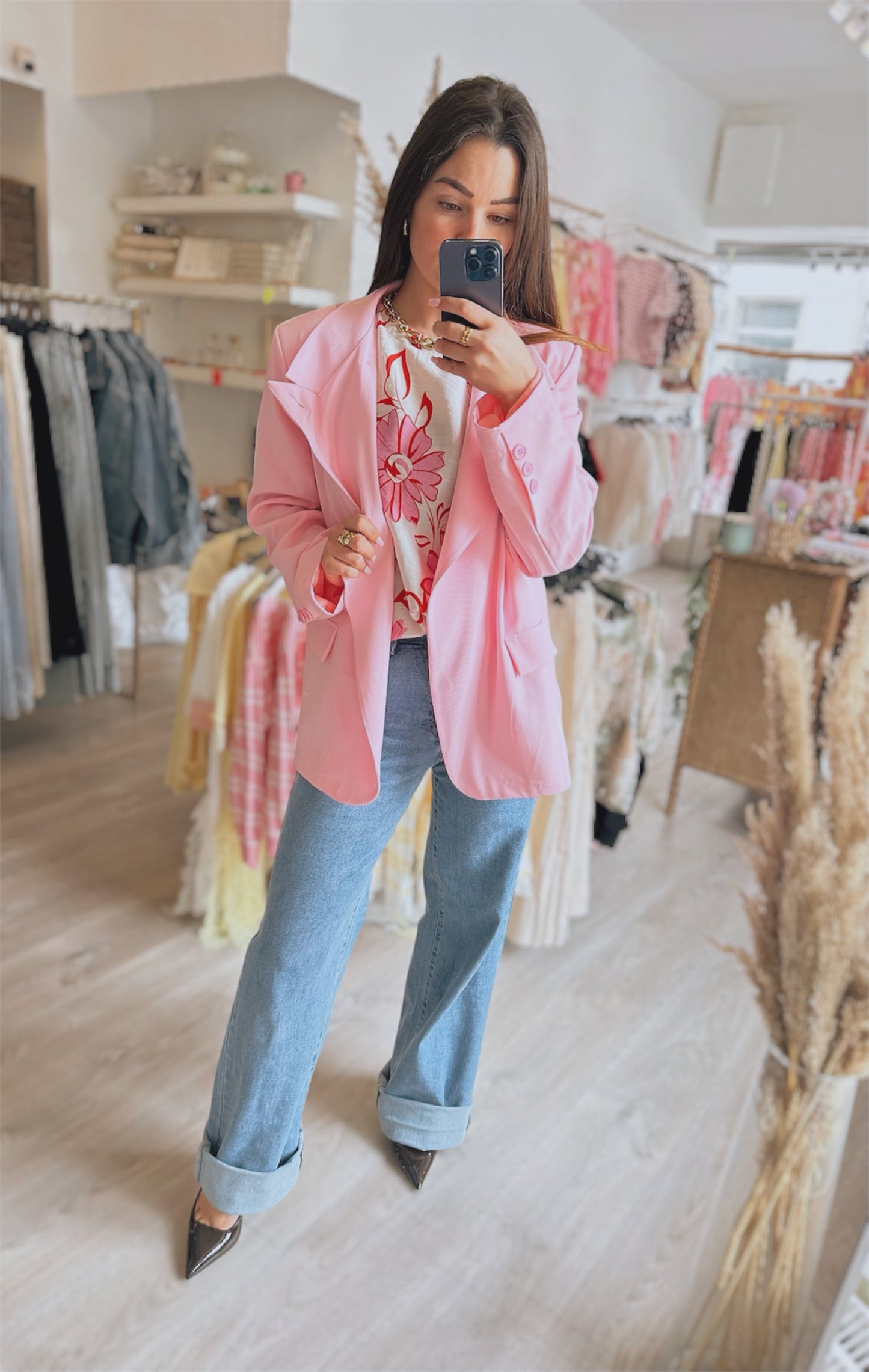 Blazer Asymétrique  - Rose