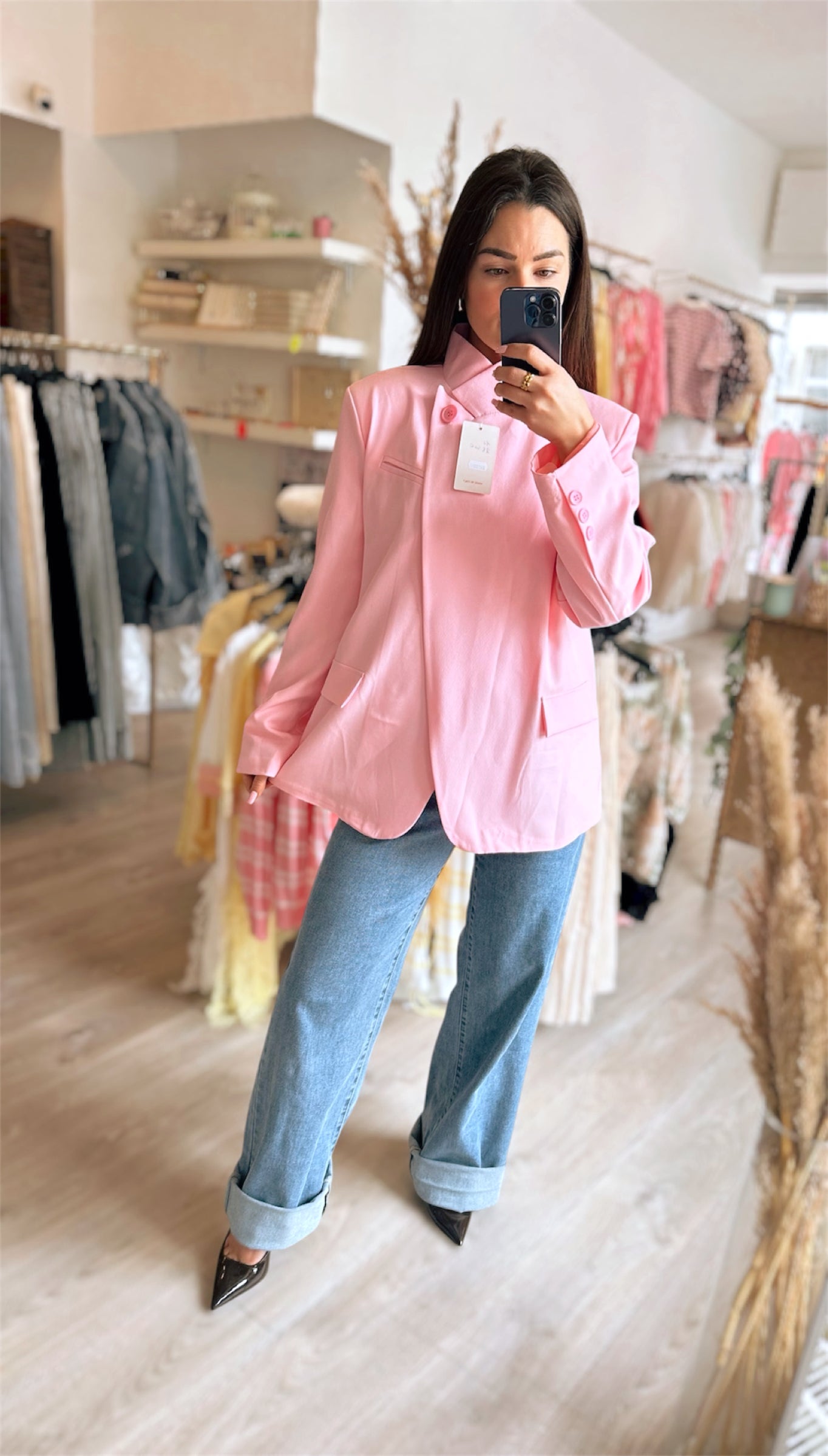Blazer Asymétrique  - Rose