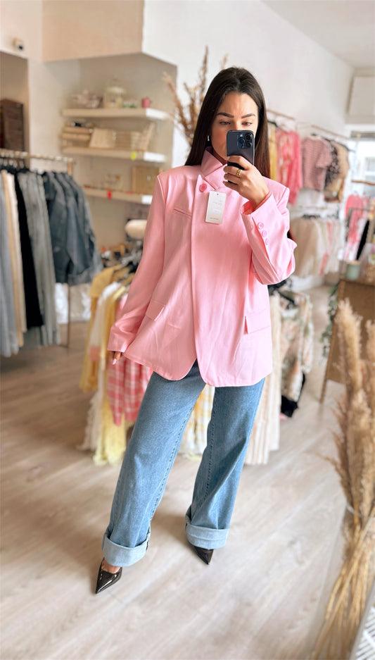 Blazer Asymétrique  - Rose