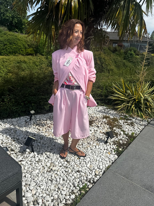 Blazer « Asymétrique » rose